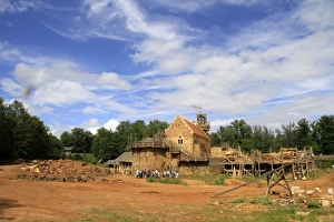Bourgogne Prints: Medieval site of the castle of Guedelon, Puisaye, Burgundy, France, Europe