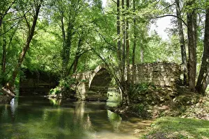 Isle Prints: Medieval stone bridge of Isle Auger (Improperly called Pont Romain)