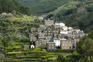Terraced Prints: The medieval village of Piodao in the Serra da Estrela mountains, Piodao, Coimbra District