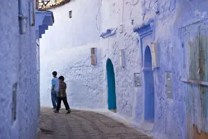 Child Hood Prints: Medina, Chefchaouen, Morocco, North Africa, Africa