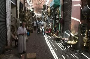 Images Dated 9th July 2009: Medina, Metal Souk, Marrakech, Morocco, North Africa, Africa