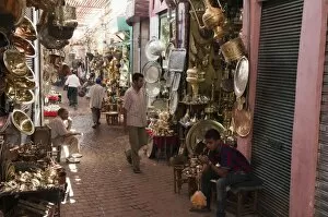 Images Dated 9th July 2009: Medina, Metal Souk, Marrakech, Morocco, North Africa, Africa