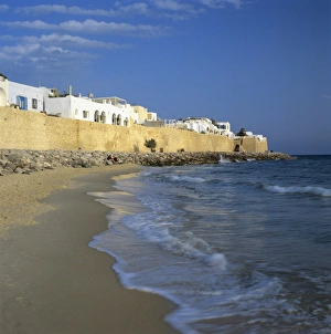 The Medina walls, Hammamet, Cap Bon, Tunisia, North Africa, Africa