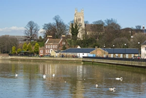 Chatham Prints: Medway and church, Chatham, Kent, England, United Kingdom, Europe