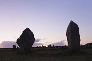 Images Dated 26th August 2011: Megaliths of Alignements de Lagatjar, Camaret, Rade de Brest, Brittany, France, Europe