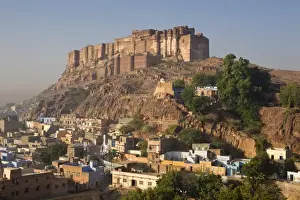 Blue City Prints: Meherangarh Fort, Jodhpur (The Blue City) Western Rajasthan, India, Asia