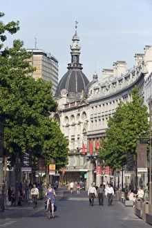 Antwerp Prints: Meir pedestrian shopping area, Antwerp, Flanders, Belgium, Europe