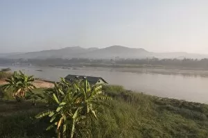 Mekong River, looking across to Laos on other bank, Golden Triangle, Thailand
