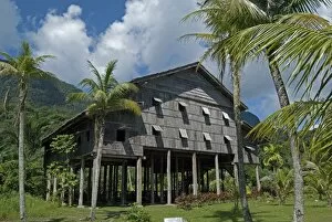 Melanau Tall House, Sarawak Cultural Village, Santubong, Sarawak, Malaysian Borneo