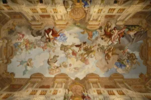 Images Dated 18th February 2007: Melk abbey marble room fresco, Melk, Basse-Autriche, Austria, Europe