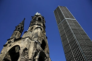 Belfry Prints: Memorial church, Kurfurstendamm, Berlin, Germany, Europe