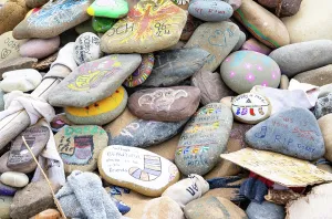 United Prints: Memorial dedicated to Dobby the House Elf at Freshwater West beach in Pembrokeshire