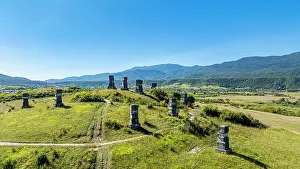Cemetery Prints: Memorial Park Garavice shows tombstones from the Bosnian war in Bosnia and Herzegovina