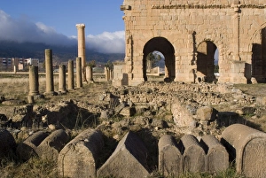 Images Dated 27th December 2007: Memorials, near the Crossing Hall at the ruins of the barracks of the Third Augustan Legion