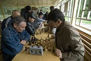 Images Dated 5th September 2009: Men playing chess, Almaty, Kazakhstan, Central Asia, Asia