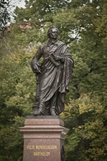 Images Dated 5th October 2010: Mendelssohn statue, Leipzig, Saxony, Germany, Europe