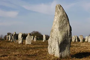 Menhir Prints: Menec menhirs in Carnac, Morbihan, Brittany, France, Europe