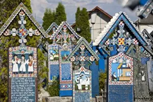 Merry Cemetery, Sapanta, Maramures, Romania, Europe
