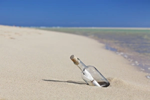 Hope Prints: Message in a bottle at the beach of Risco del Paso