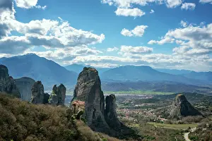 Saint Prints: Meteora, ancient holy Monastery of Rousanos Saint Barbara, UNESCO, Kalabaka, Greece