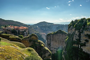 Mystical Prints: Meteora, ancient holy Monastery of Varlaam, UNESCO, Kalabaka, Greece