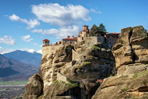 Marvel Prints: Meteora, ancient holy Monastery of Varlaam, UNESCO, Kalabaka, Greece
