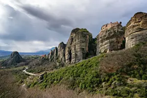 Nicholas Prints: Meteora, ancient holy Monastery of Varlaam and Saint Nicholas Anapafsas