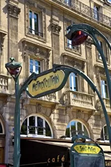 Metro sign, Paris, France, Europe