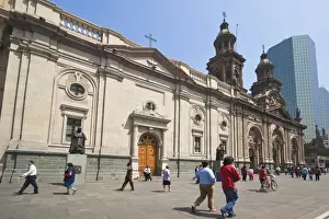 Metropolitan Cathedral Prints: The Metropolitan Cathedral dating from 1745 and modern glass tower block in distance