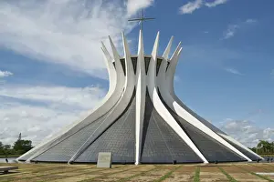 Brasilia Prints: Metropolitan Cathedral designed by Oscar Niemeyer in 1959