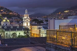 Ecuador Gallery: Metropolitan Cathedral at night, Independence Square, Quito, UNESCO World Heritage Site