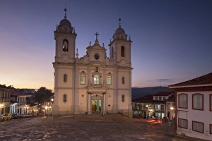 Minas Gerais Prints: Metropolitan Cathedral of St Antony at sunset