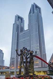 Civic Prints: Metropolitan Government building, Tocho, Shinjuku, Tokyo, Honshu, Japan, Asia