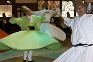 Images Dated 12th April 2008: The Mevlevi, (Whirling Dervishes) performing the Sema (ceremony), Istanbul