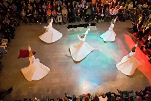 Portraits Prints: The Mevlevi, (Whirling Dervishes) performing the Sufi dance, Istanbul, Turkey, Europe