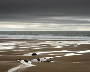 Swansea Prints: Mewslade Bay at low tide, Gower Peninsula, Swansea, Wales, United Kingdom, Europe