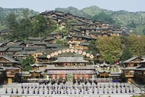 Miao New Year festival celebrations, Xijiang, Guizhou Province, China, Asia