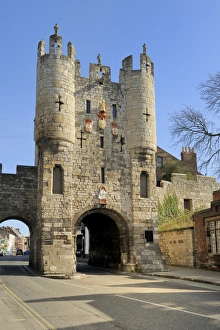 City Gates Prints: Micklegate Bar, a Medieval gateway housing a museum