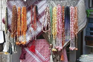 Beads Prints: Middle Eastern scarves and beads, Doha, Qatar, Middle East