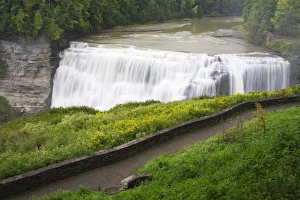 New York State Prints: Middle Falls in Letchworth State Park, Rochester, New York State, United States of America