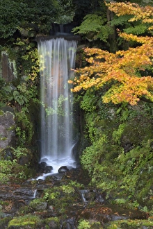 Central Honshu Prints: Midoritaki waterfall, Kenrokuen Garden, Kanazawa, Ishikawa Prefecture, Central Honshu