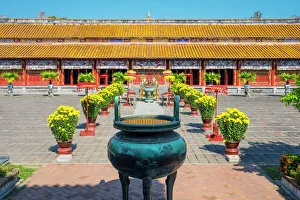 Vietnamese Prints: To Mieu Temple, Imperial City of Hue, UNESCO World Heritage Site, Thua Thien-Hue Province