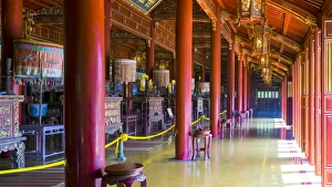 Thua Thien Hue Province Prints: To Mieu Temple interior, Imperial City of Hue