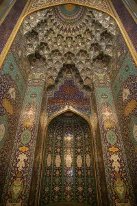 Muscat Prints: The mihrab in the Sultan Qaboos Grand Mosque, Muscat, Oman, Middle East