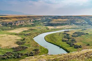 Milk River Prints: Milk River running through the Writing-on-Stone Provincial Park