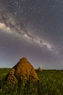Western Australia Prints: The Milky Way over termite mounds in Cape Range National Park