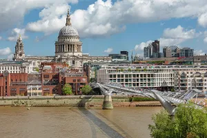 Millennium Prints: Millenium Bridge and St Paul's Cathedral, London, England