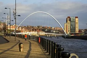 Images Dated 28th December 2011: Millennium Bridge and The Baltic from The Quayside, Newcastle upoon Tyne