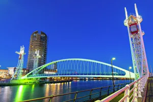 Footbridge Prints: Millennium Bridge, footbridge at dusk
