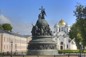 Millennium Monument, 1862, Kremlin, UNESCO World Heritage Site, Veliky Novgorod, Novgorod Oblast Millennium Monument, 1862, Kremlin, UNESCO World Heritage Site, Veliky Novgorod, Novgorod Oblast